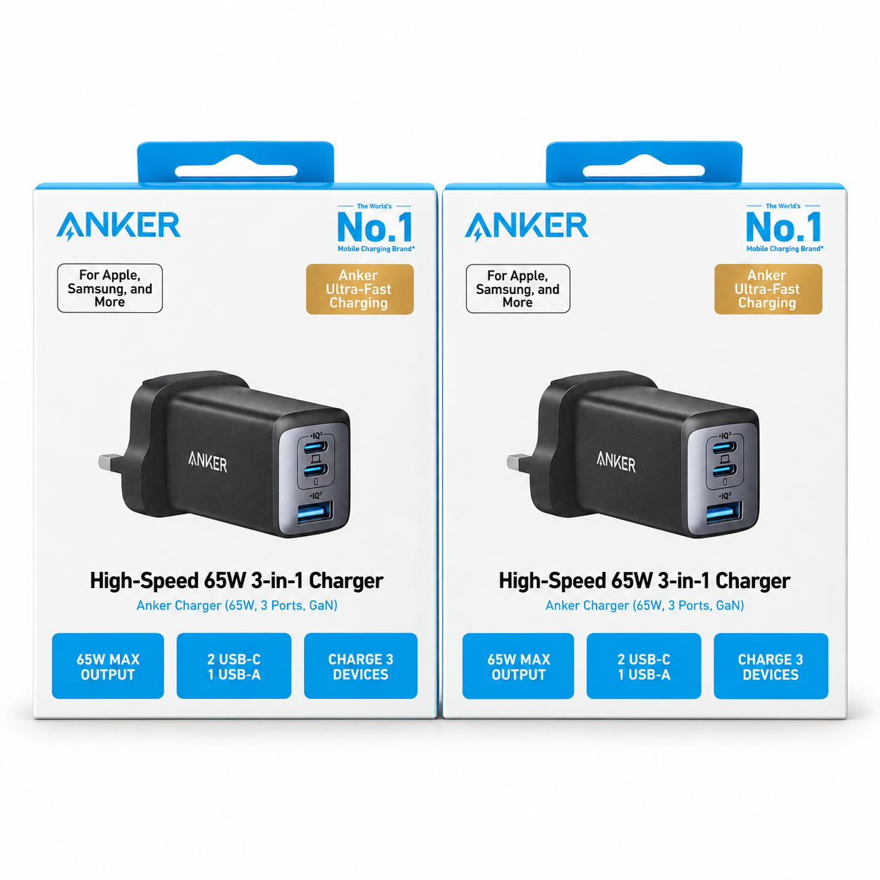 Anker PowerPort III 65W GaN 3-in-1 Charger