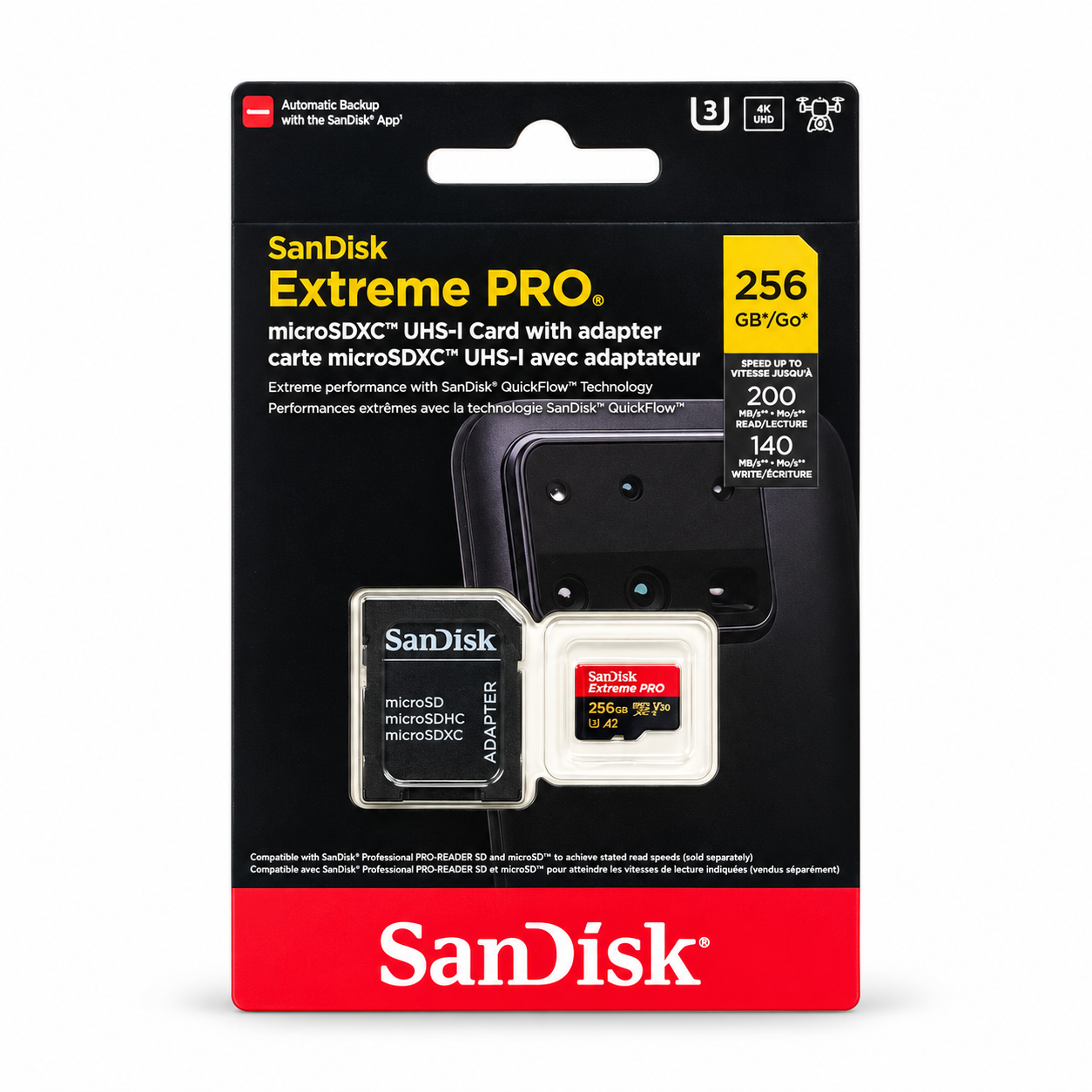SanDisk Extreme Pro 256GB microSDXC UHS-I Memory Card