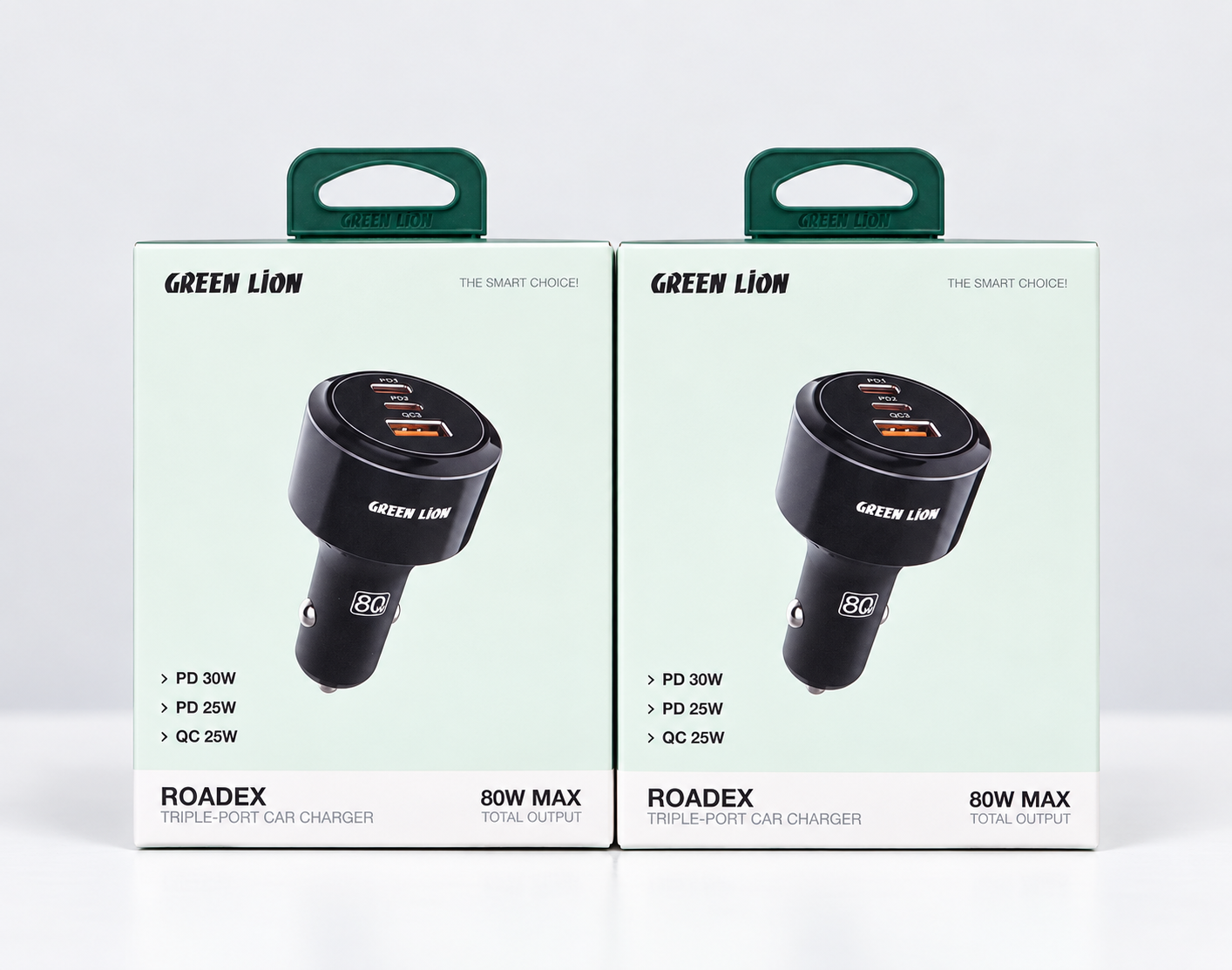 Green Lion Roadex 80W Triple-Port Car Charger