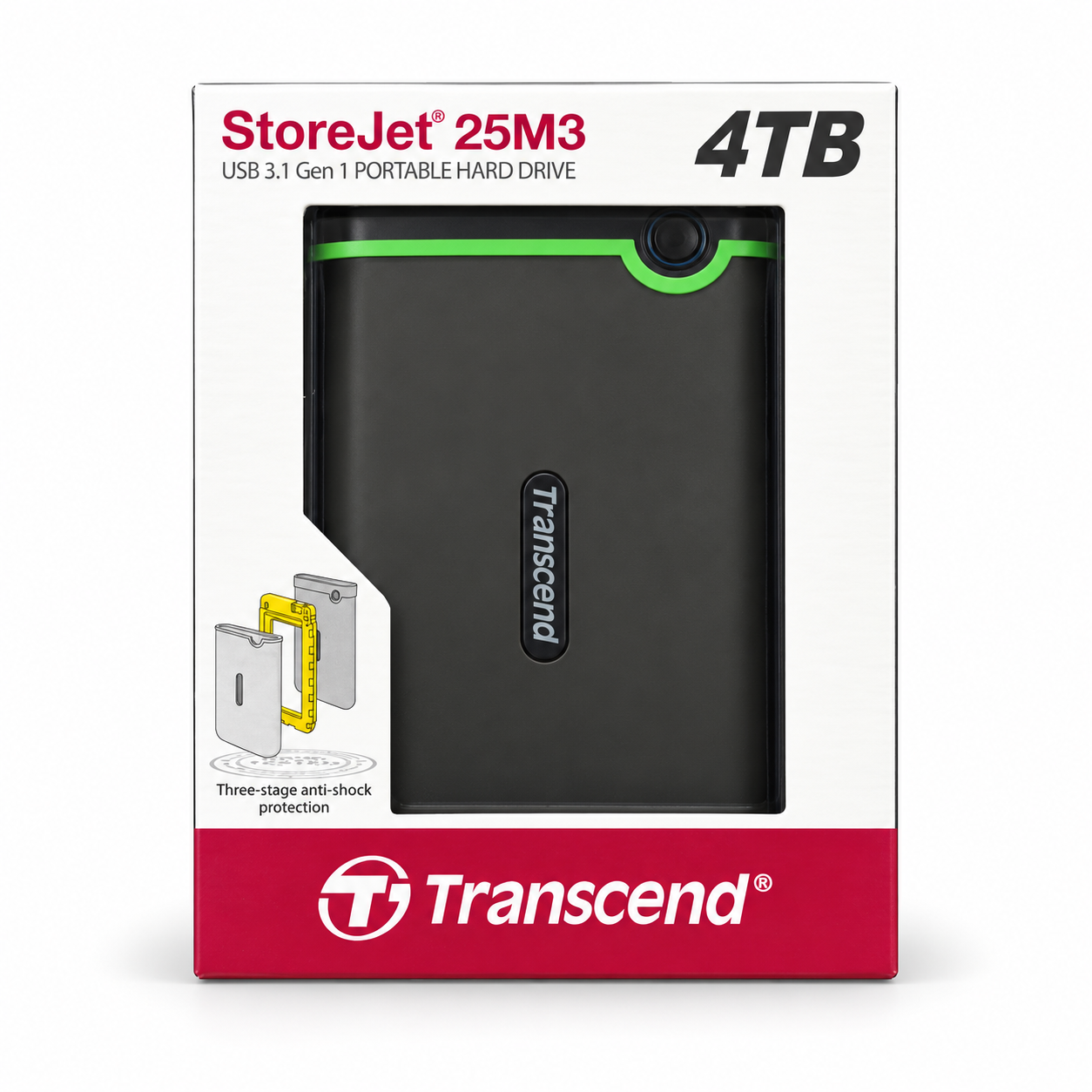 Transcend StoreJet 25M3 4TB Portable External Hard Drive