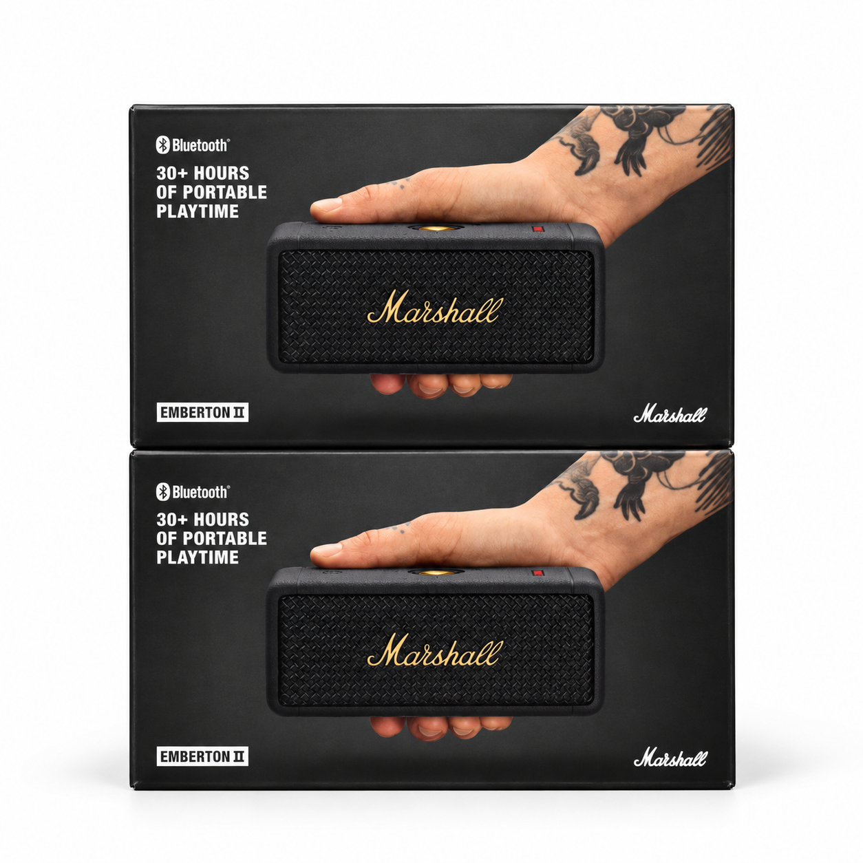 Marshall Emberton II Portable Bluetooth Speaker - Black & Brass