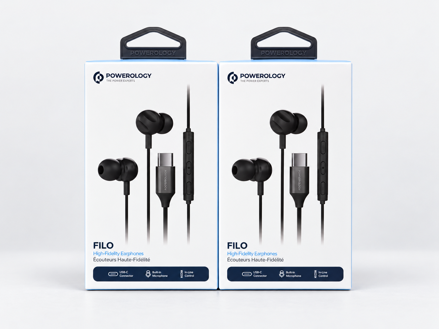 Powerology Filo USB-C Wired Earphones with Microphone