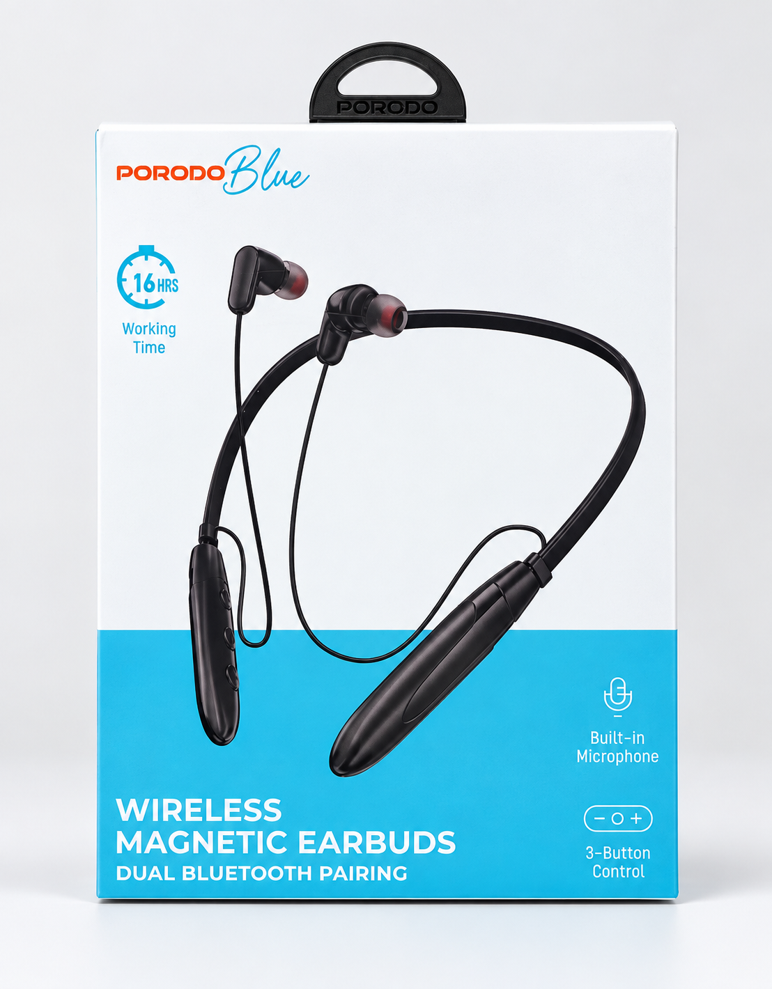 Porodo Blue ENC Wireless Magnetic Neckband Earphones