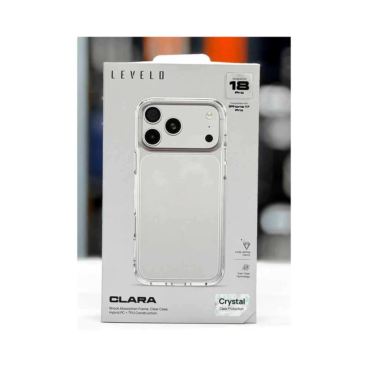 Levelo Clara MagSafe Case for iPhone 18 Pro and Pro Max Clear