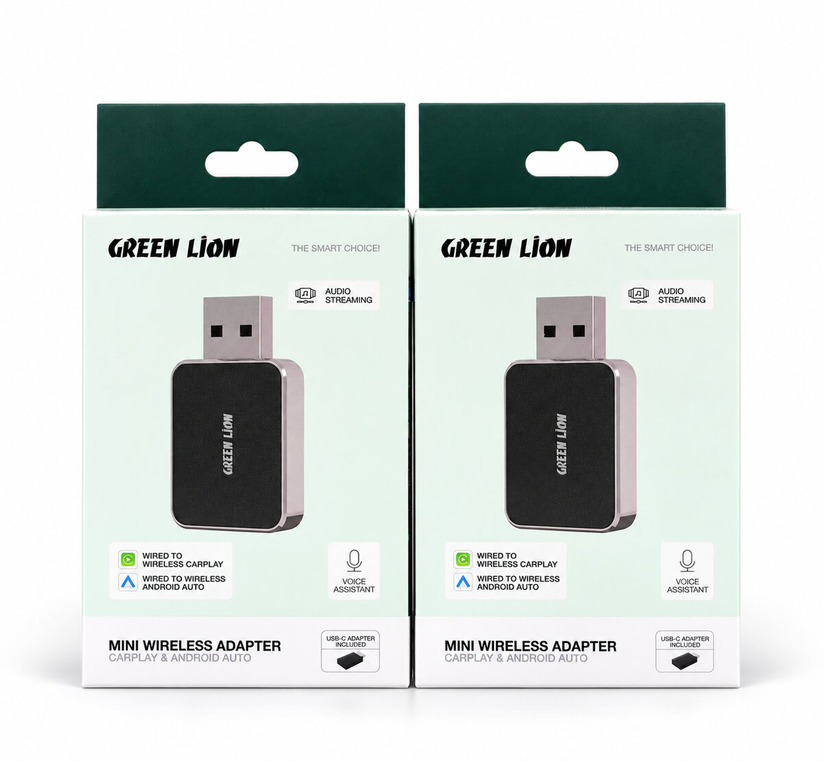 Green Lion Mini Wireless CarPlay and Android Auto Adapter