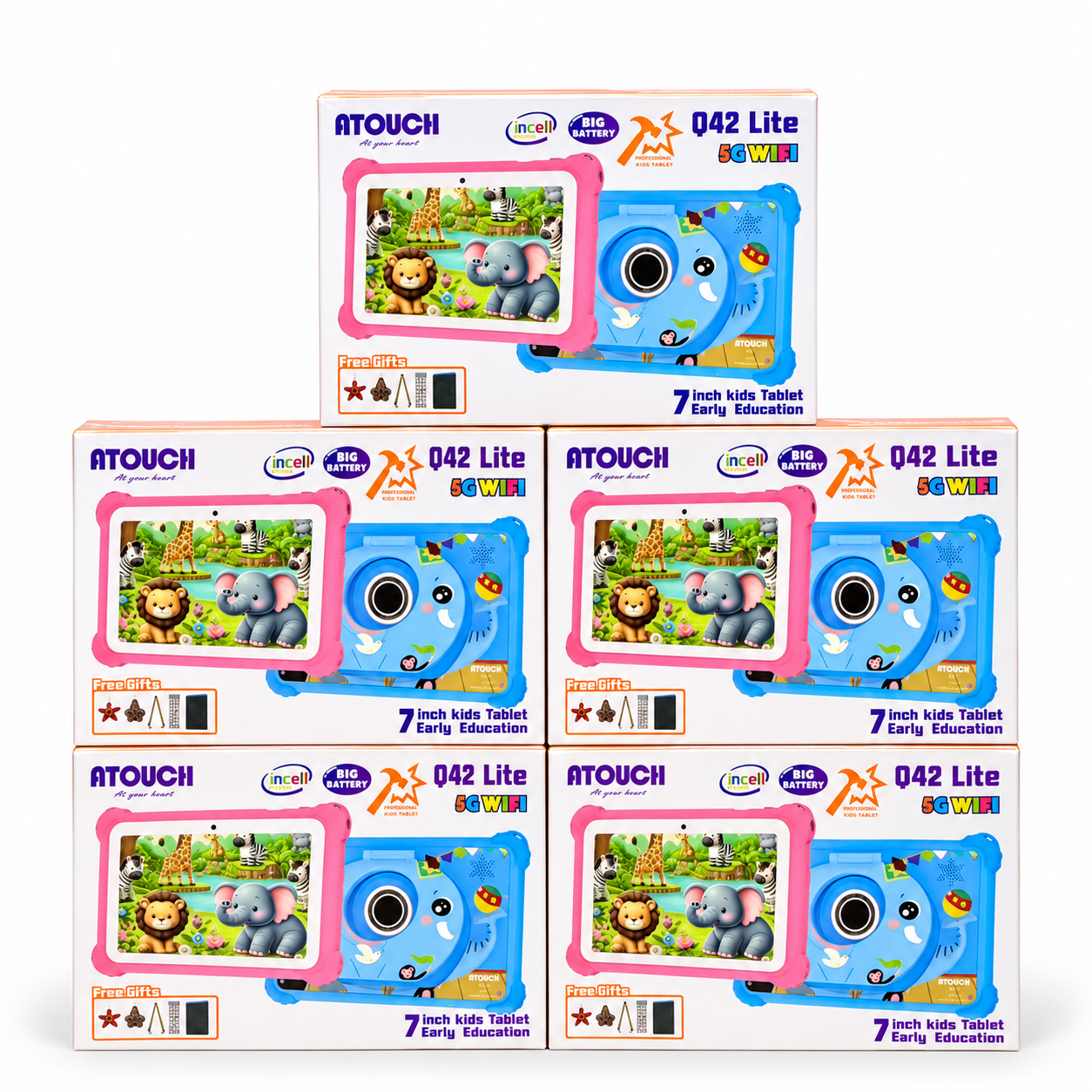 Atouch Q42 Lite 7-Inch Kids Educational Tablet 256GB 8GB RAM