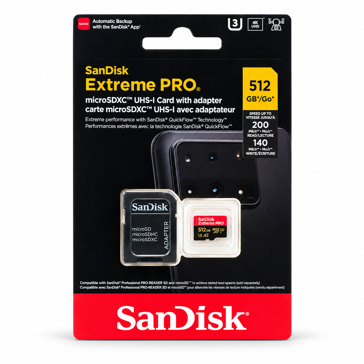 SanDisk Extreme Pro 512GB microSDXC UHS-I Memory Card