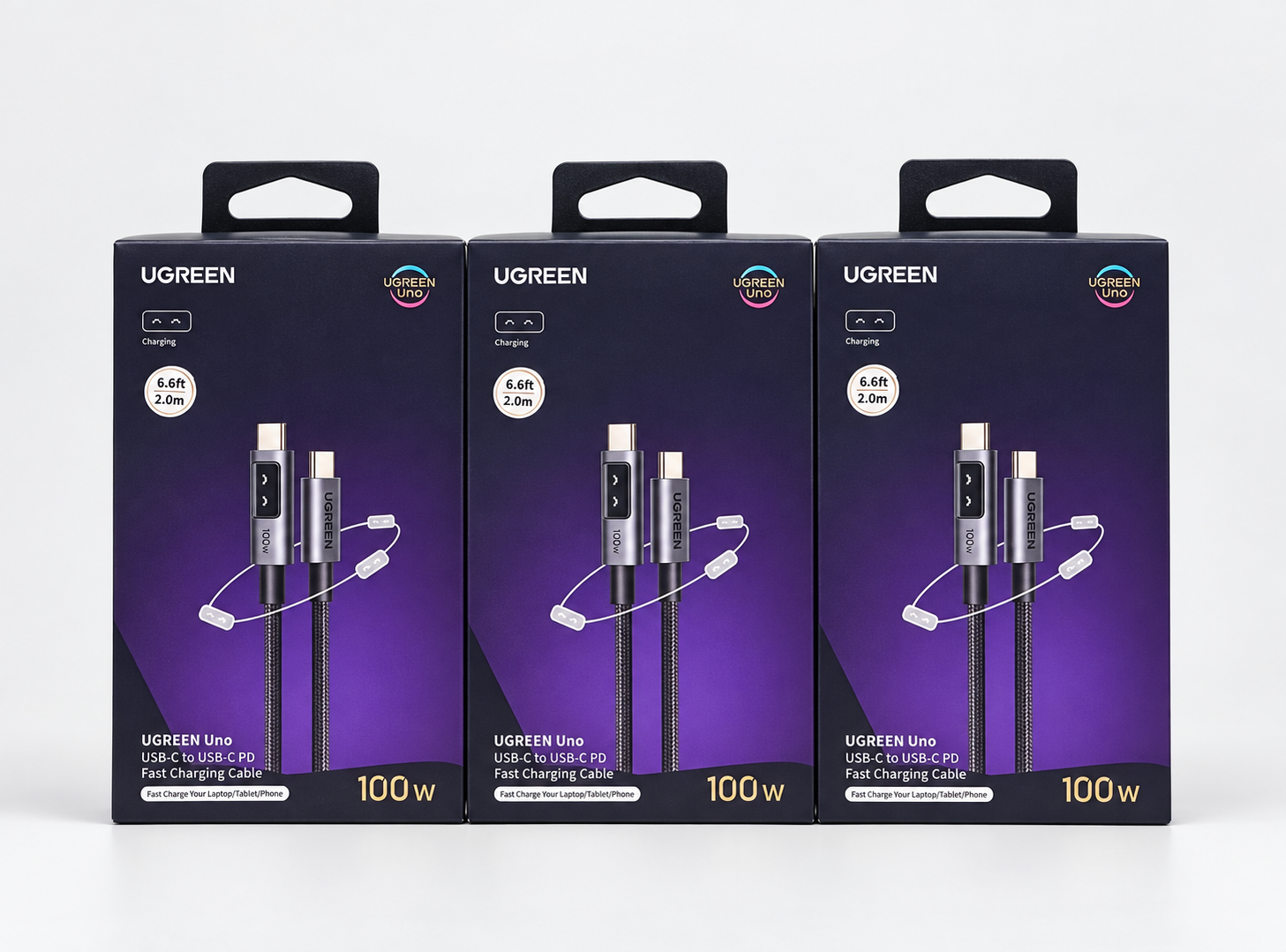 UGREEN Uno 100W USB-C to USB-C Cable with Display
