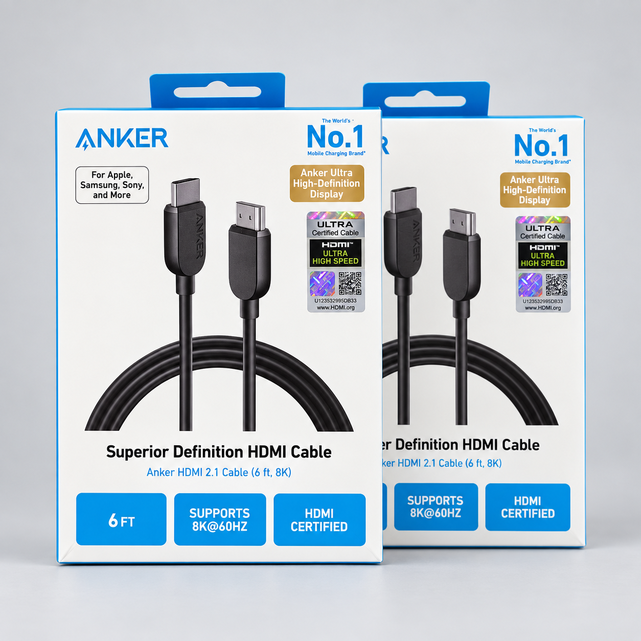Anker HDMI 2.1 Ultra High-Speed Cable - 6ft