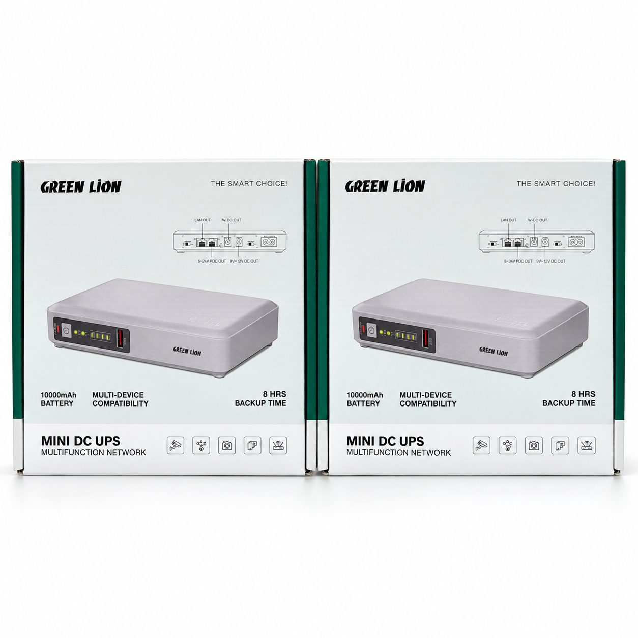 Green Lion Mini DC UPS 10000mAh Multifunction Network Backup