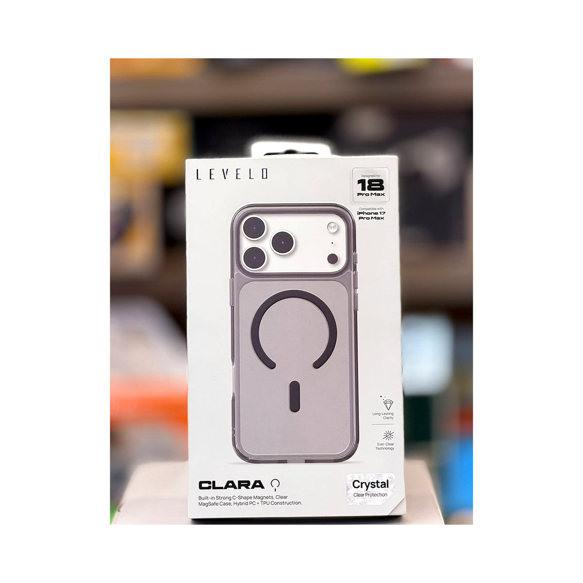 Levelo Clara MagSafe Case for iPhone 18 Pro and Pro Max Smoke